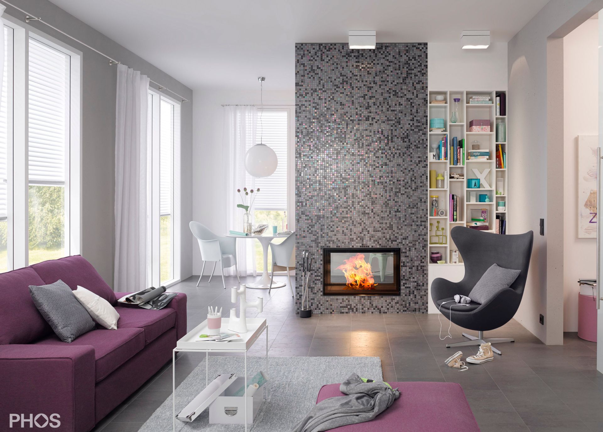 VS20-80E3200 Комплект карнизов: 320 см с 2 концевыми кронштейнами и 1 кронштейном в качестве центральной опоры (небольшое расстояние от стены) PHOS  - Вид №3