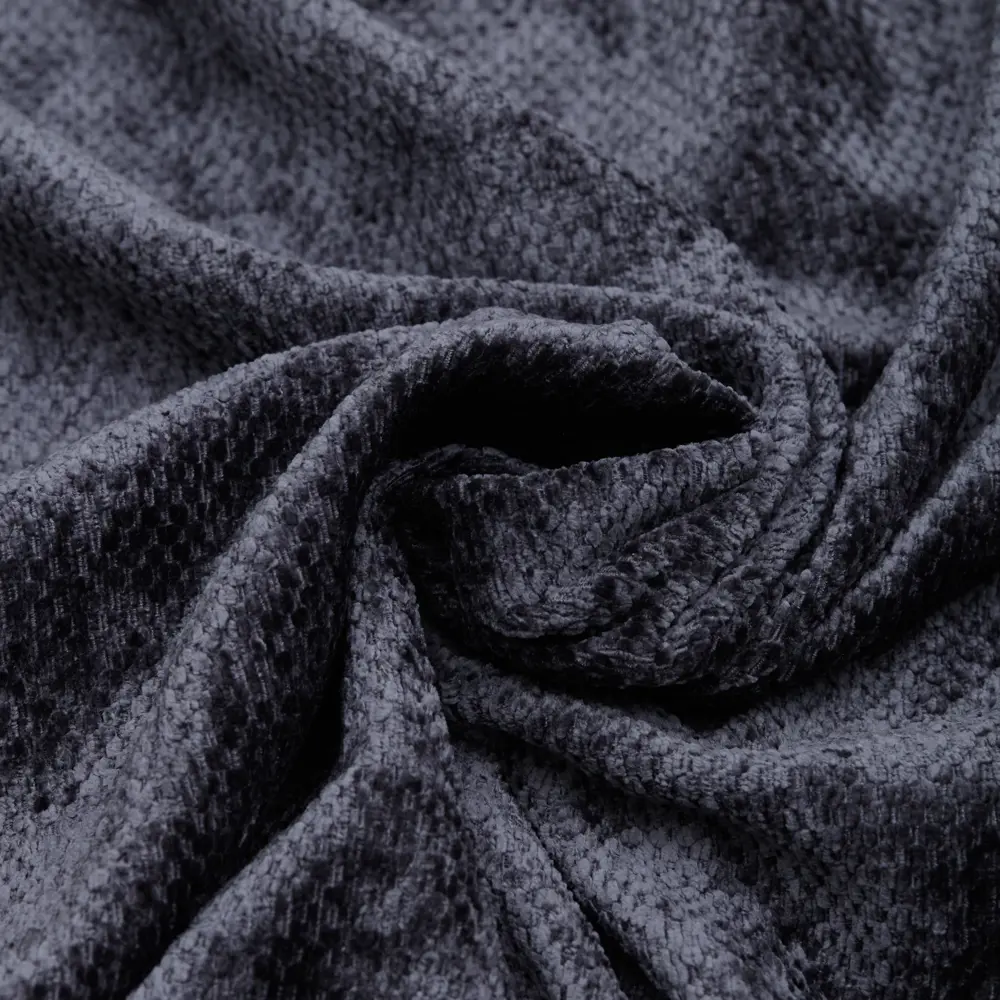 Ткань мебельная 1 м/п Sher шенилл 140 см цвет темно-серый AMETIST STLM-2065126 - Вид №1