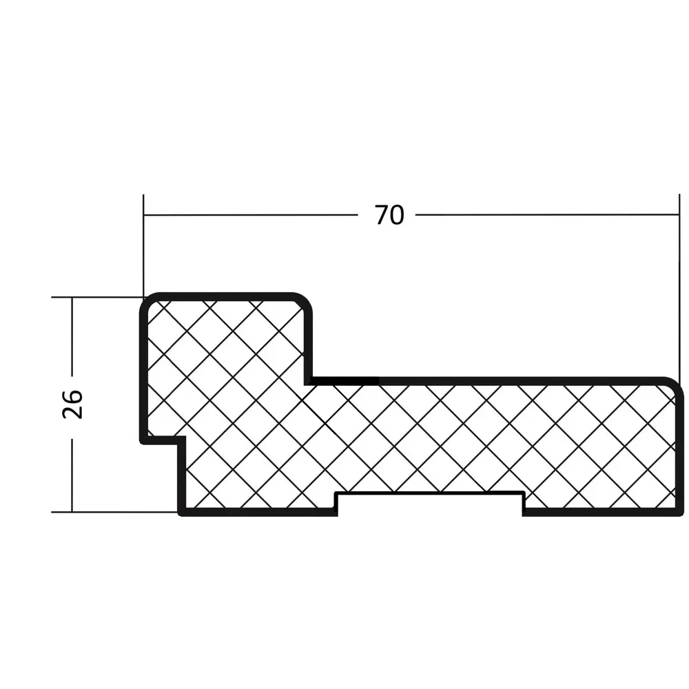 Дверная коробка Кельн 2070х26х70 мм финиш-бумага ламинация цвет тернер серый (комплект 3 шт.) 83738410 STLM-2157339 ELDORF  - Вид №2