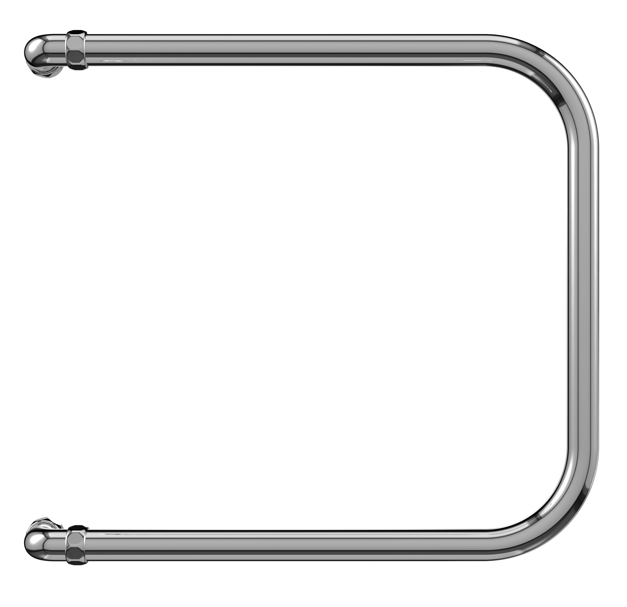 4620768888243 ЭКОНОМ Эконом П-обр AISI 32х2 500х400 Полотенцесушитель TERMINUS Нержавеющая сталь - Вид №1