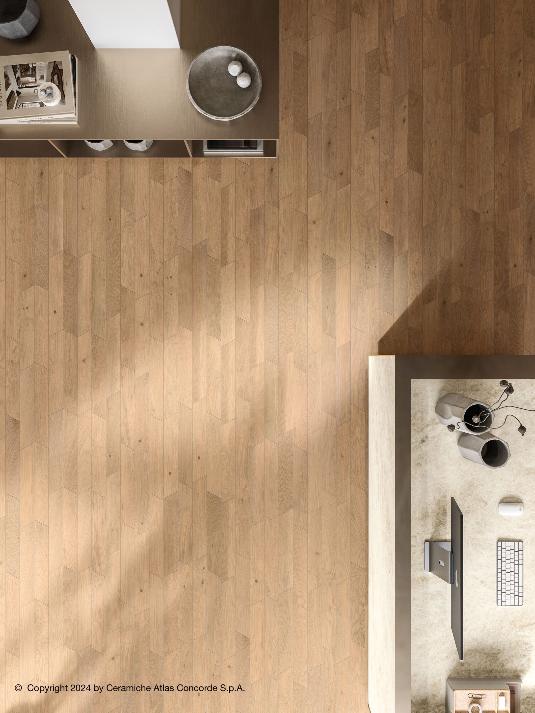 Напольное покрытие из керамогранита в помещении и на открытом воздухе с эффектом дерева Atlas Concorde журнал ARCH-00030139 - Вид №25