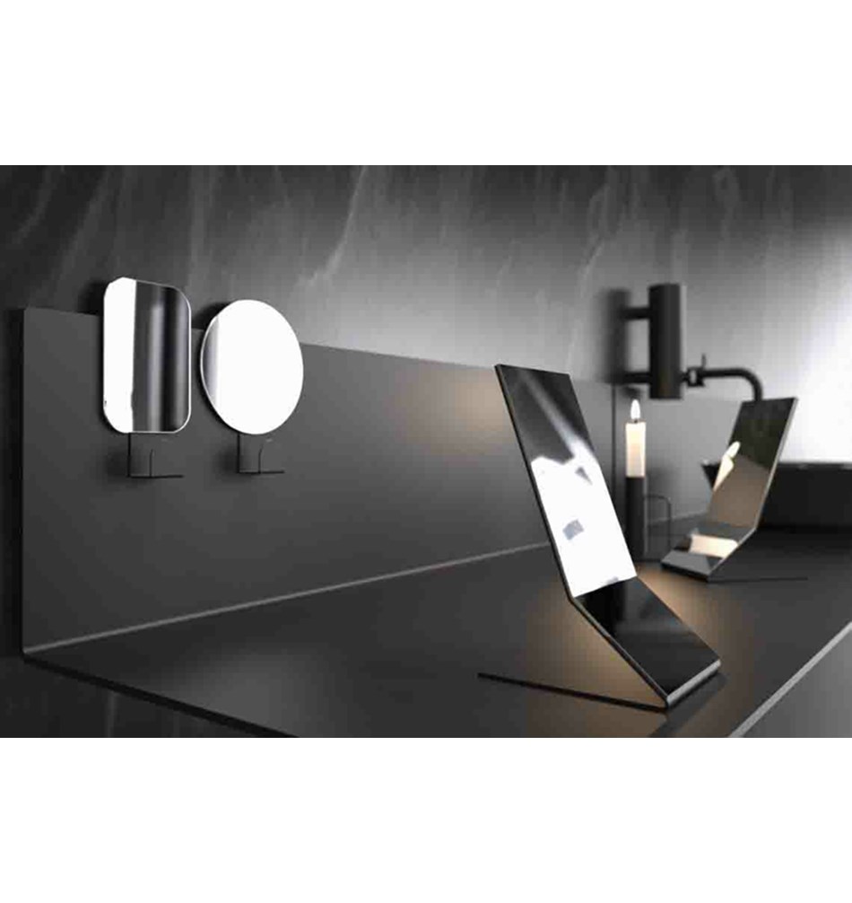 FROST Зеркало 4120 с крючком, круглое » черное Нержавеющая сталь Черный U4120-B  - Вид №2