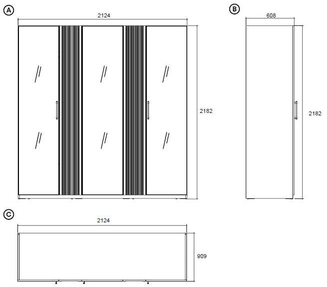 Enza Home Лакированный шкаф из мдф и стекла Astoria sun-id-1424817 - Вид №2