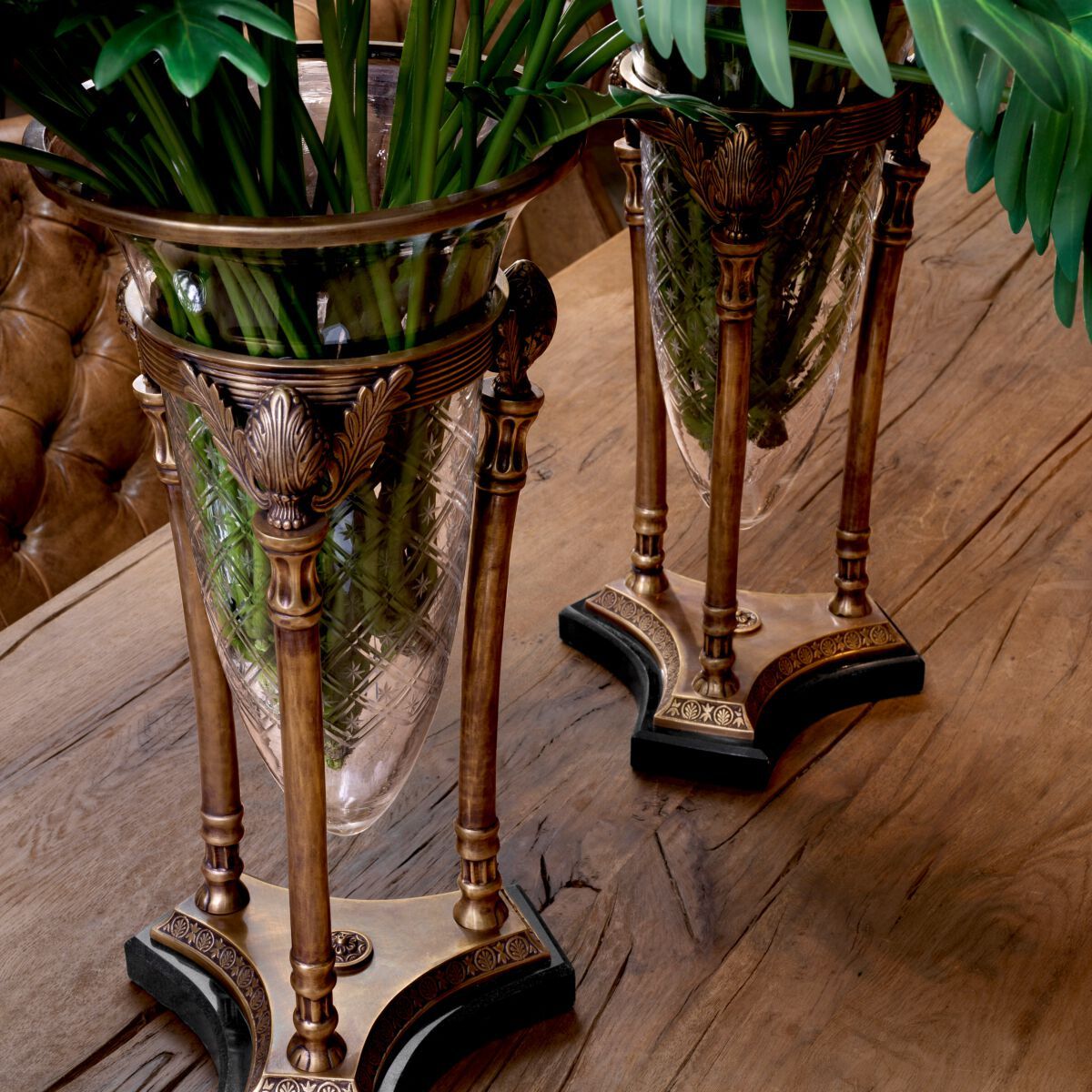 Стеклянная и латунная ВАЗа ручной работы Eichholtz ураган ARCH-00125823 - Вид №2