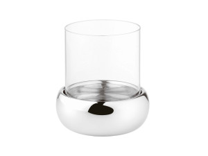 Подсвечник из нержавеющей стали и стекла