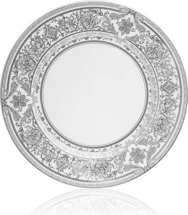 10561963 Haviland Тарелка закусочная 22см "Матиньон" (белый, платиновый декор) Фарфор 