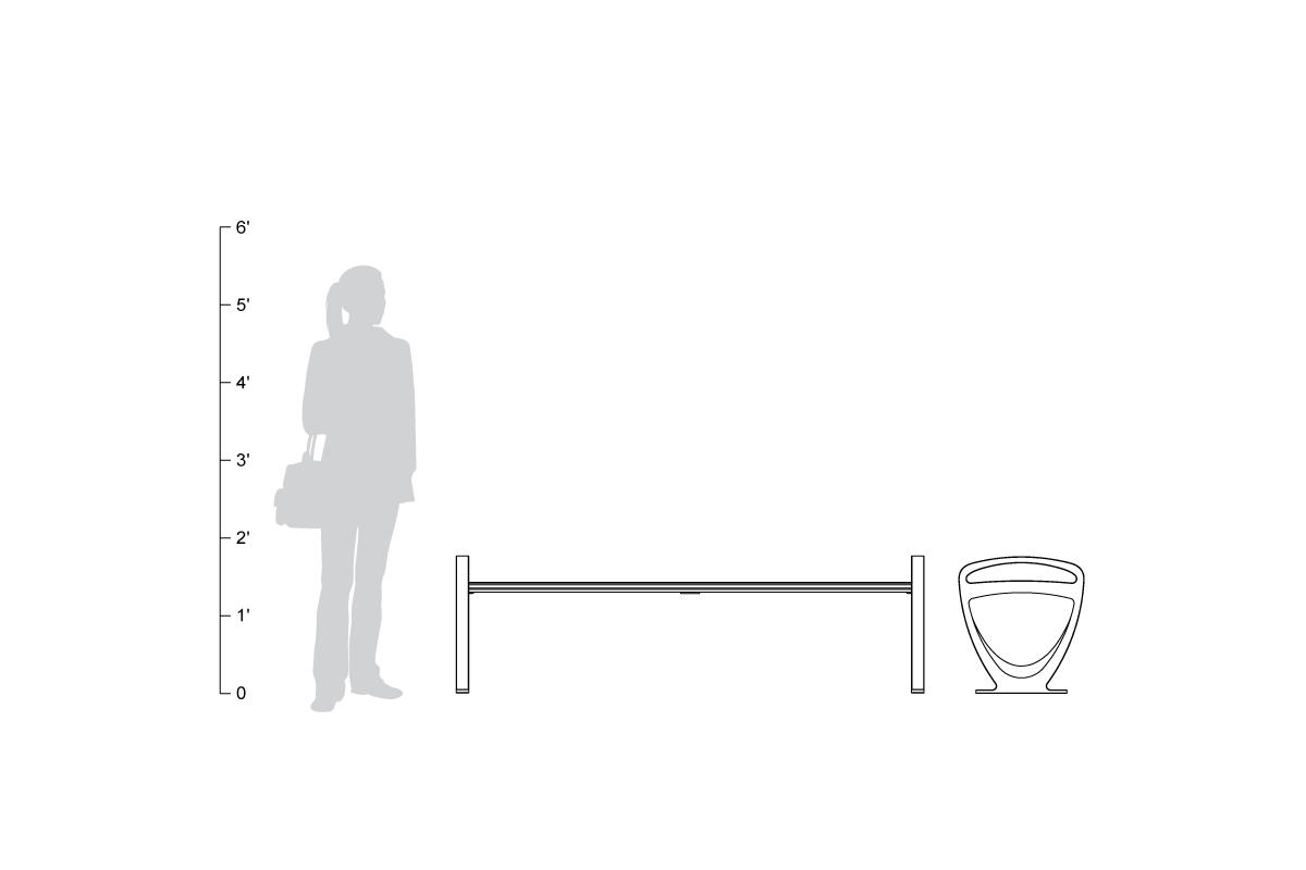 FSRT95 Скамейка трио  Forms-surfaces  - Вид №8