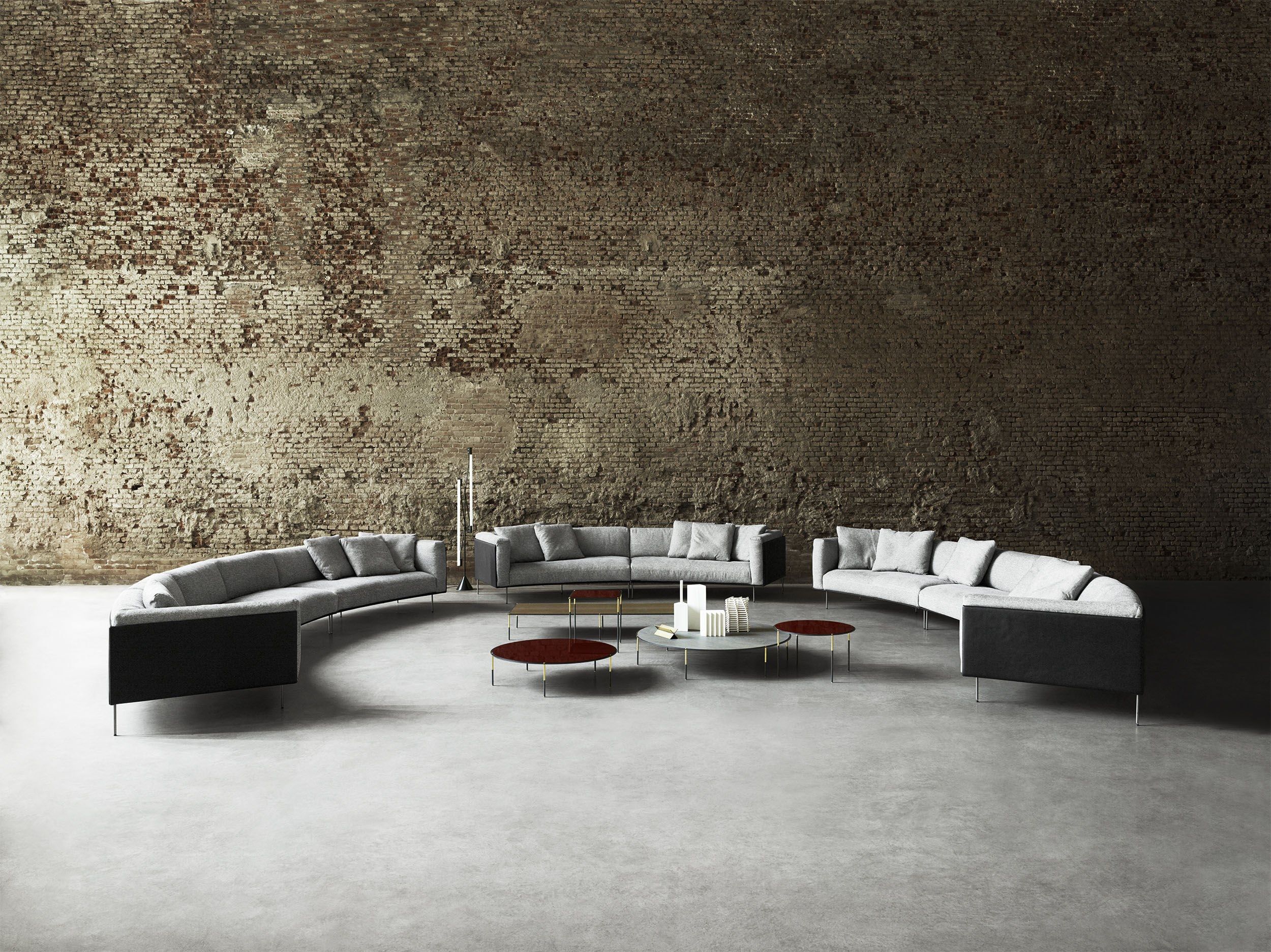 Ткань изогнутый съемный диван Living Divani Rod ARCH-00018168 - Вид №5