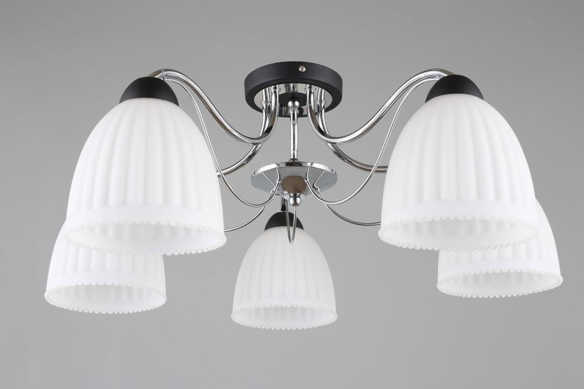 Потолочная люстра Omnilux Fiesole OML-65707-05 OMNILUX FIESOLE 328309 Белый;черный  - Вид №2