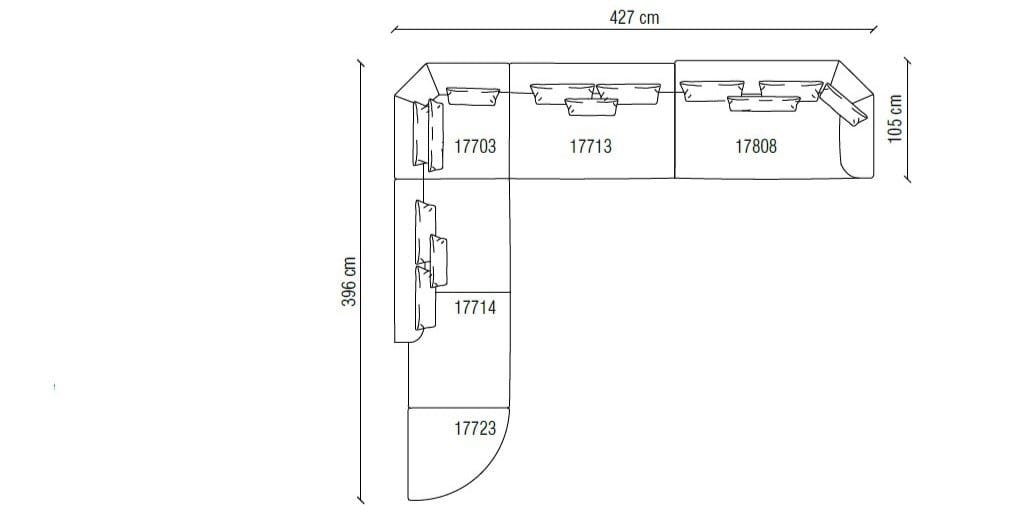 Ткань диван Frigerio FOSTER ARCH-00015336 - Вид №5