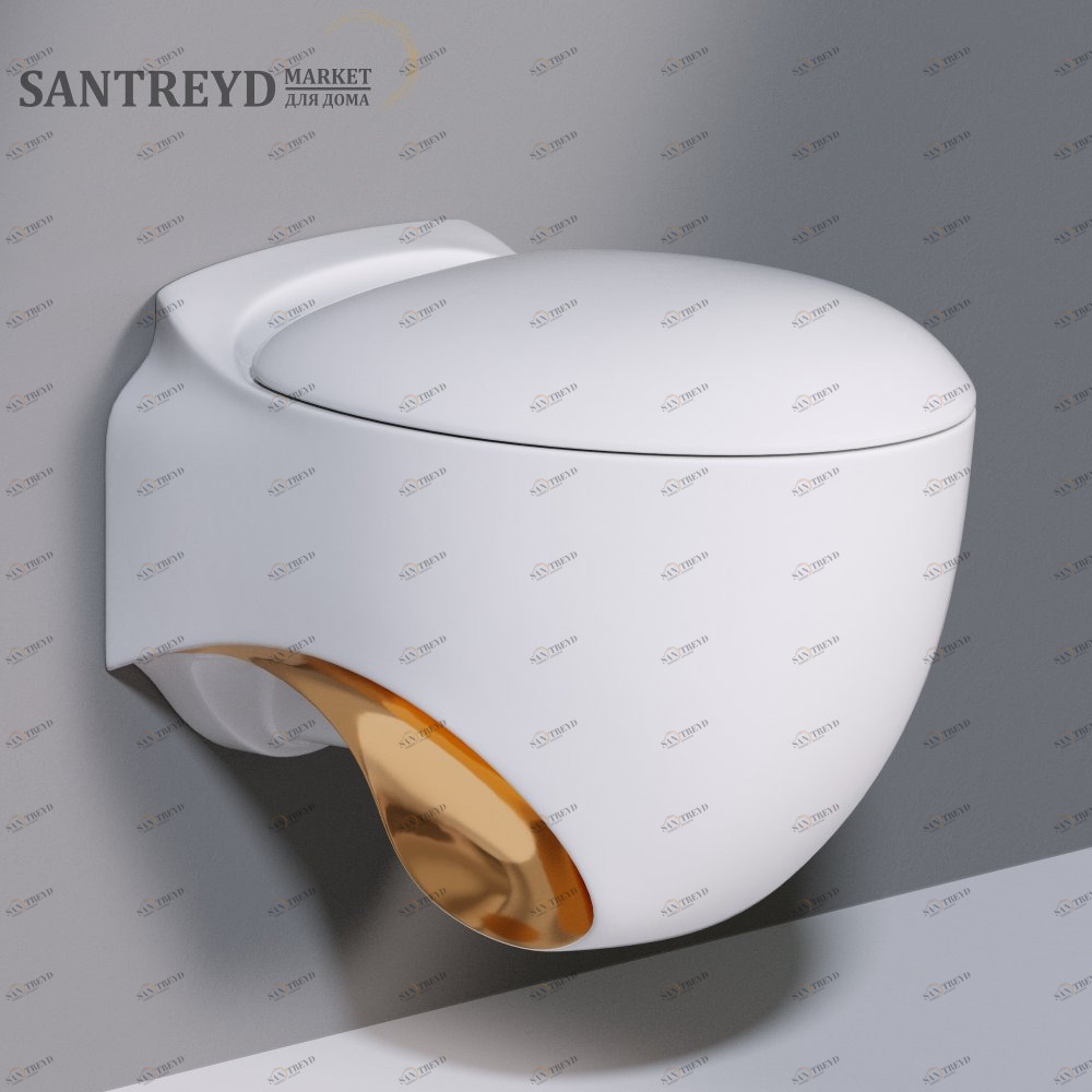 SS531T0R0V6.250 Подвесной унитаз настенный Золотистый A. e T. Italia ACCENT Италия AeT ITALIA