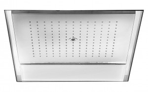 L041B+L041A  Многофункциональный верхний душпрямоугольный 470 x 671 мм потолочный Функции: 168 форсунок с противоизвестковой обработкой, 300 x 300 мм Водопад (ширина 35 см) Туман, 1 форсунка с противоизвестковой обработкой и антикапельными клапанами Белые