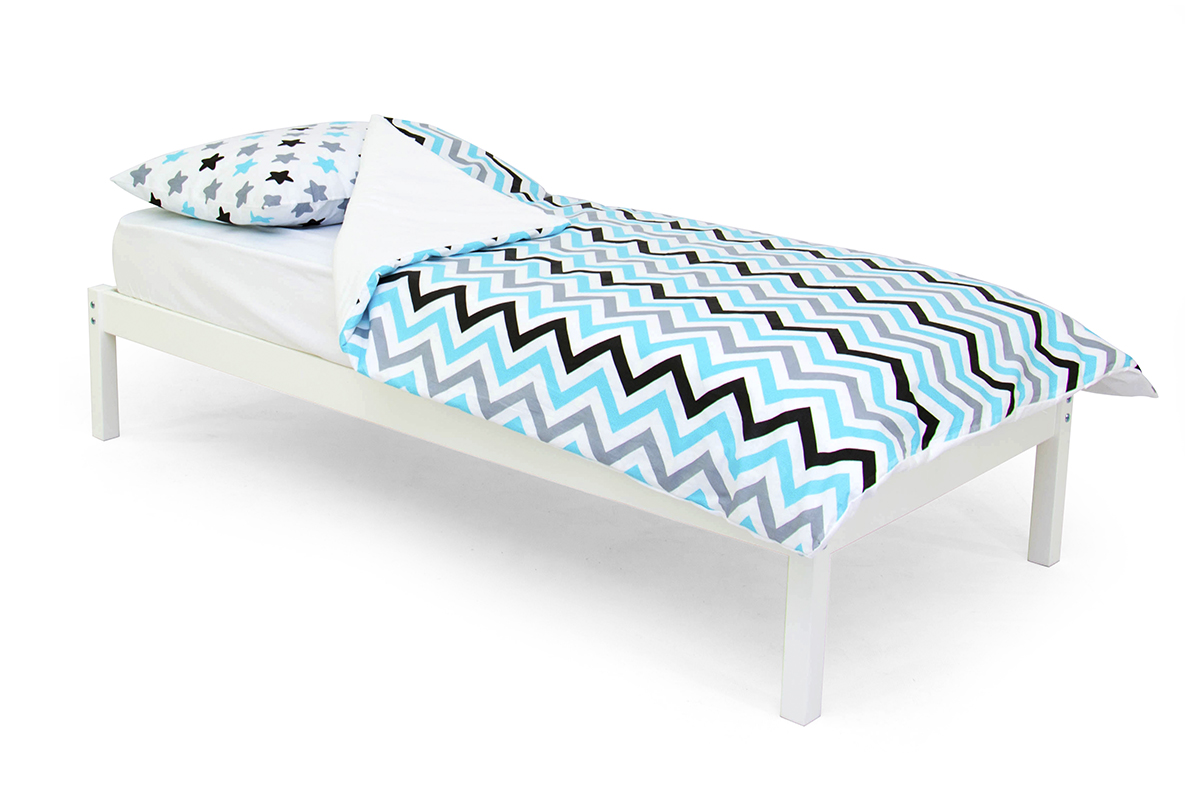 Детское постельное белье "Звезды-зигзаги" графит, бирюза, серое БЕЛЬМАРКО  327387 Голубой Santreyd  - Вид №1