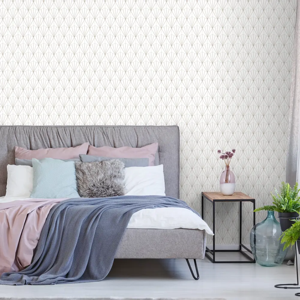 Обои флизелиновые Geo D белые 0.53 м A18701 ATELIERO STLM-2180413 - Вид №2