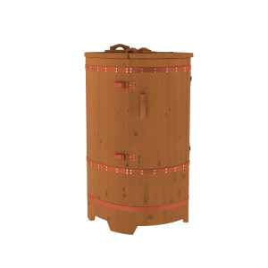 1639 Фитобочка прямая "Стандарт" коньяк, покрытие тиковым маслом, фурнитура 007 Alyarus