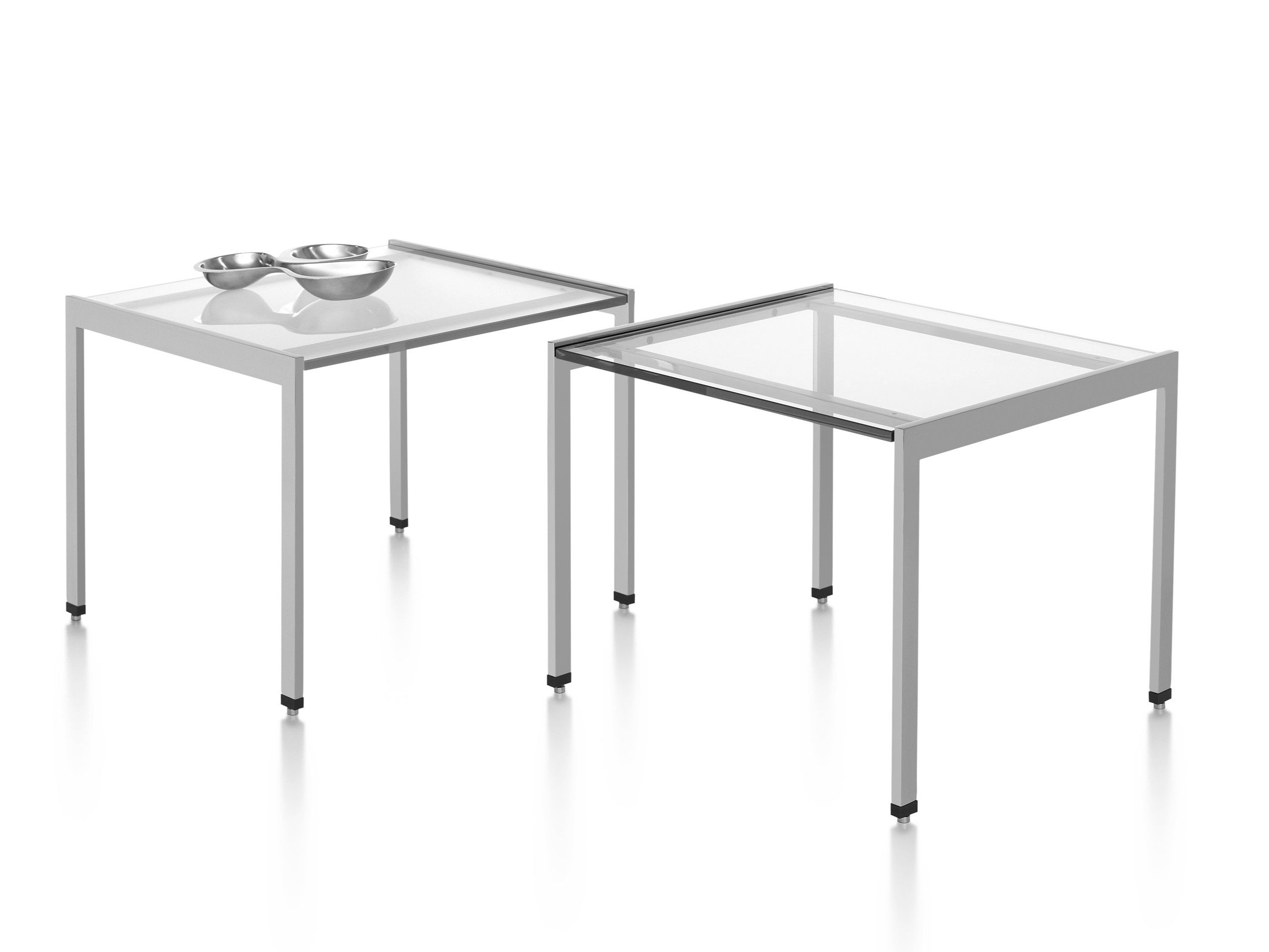 Квадратный стеклянный журнальный столик Herman Miller H Frame ARCH-00119904