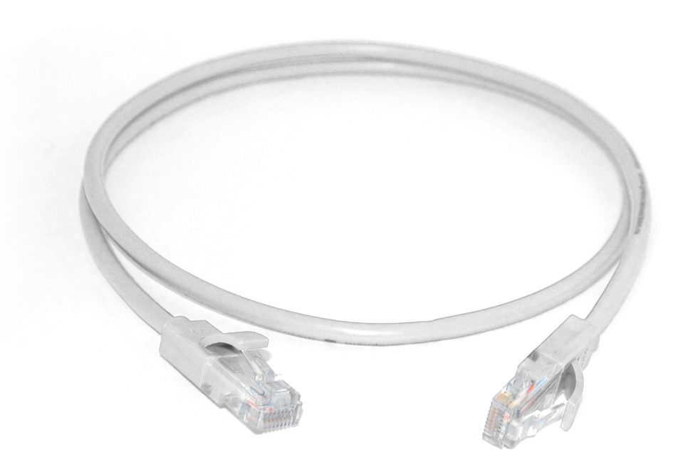 GCR-LNC03-0.1m патч-корд прямой 0.1m, utp кат.5e, серый, позолоченные контакты, 24 awg, литой, , ethernet high speed 1 гбит/с, rj45, t568b Greenconnect Santreyd  - Вид №7