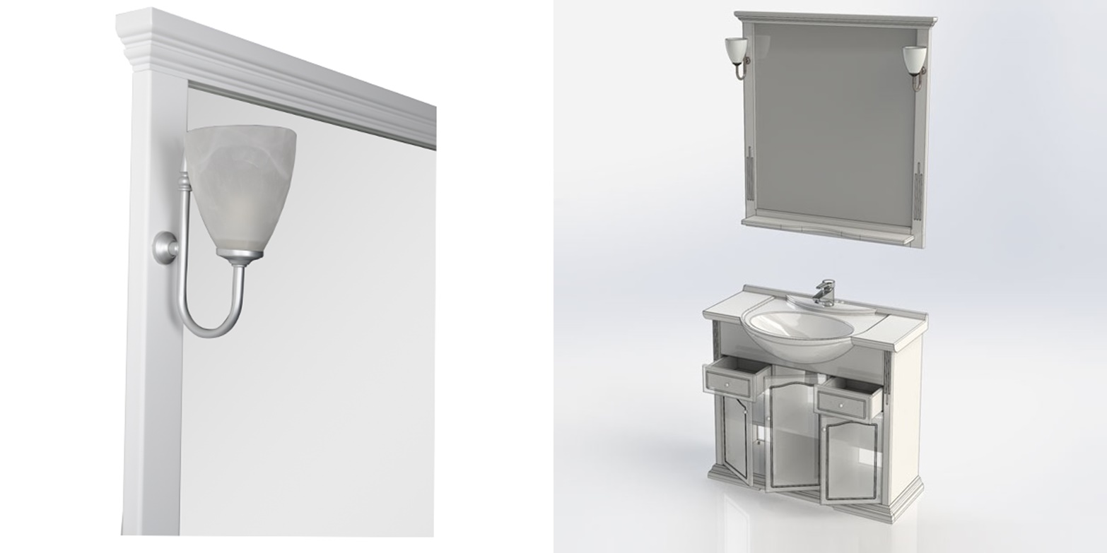 Комплект мебели Aquanet Тулуза 95 белый 00182036 - Вид №5