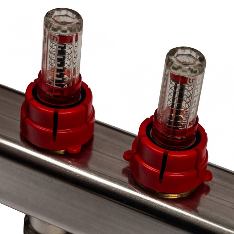 Коллектор из нержавеющей стали на 8 вых. с расходомерами STOUT SMS0917000008 - Вид №5