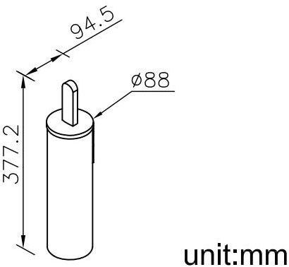 JUSTIME Настенный ершик для унитаза из хромированной латуни Charming 6922-83-80cp - Вид №1