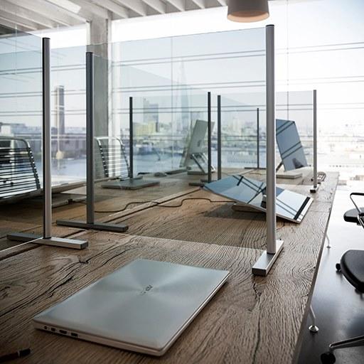 NOVELLINI Разделитель стола из алюминия и стекла Besafe sun-id-1398484 - Вид №2