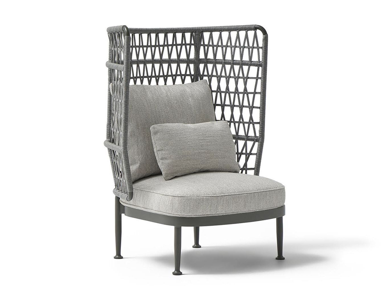 Алюминиевое садовое кресло с порошковым покрытием с высокой спинкой POINT Curio ARCH-00027379