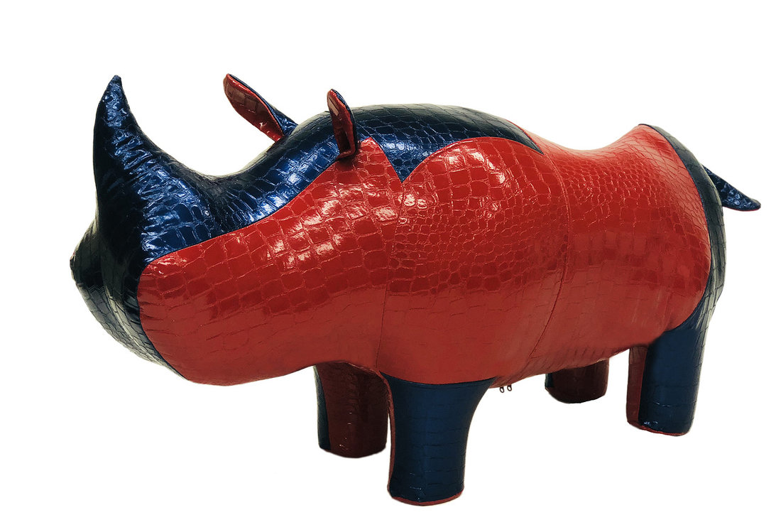 Пуф "Носорог ЦСК" мини красный, синий EUROSON ЖИВОТНЫЕ 131596 Красный;синий - Вид №1