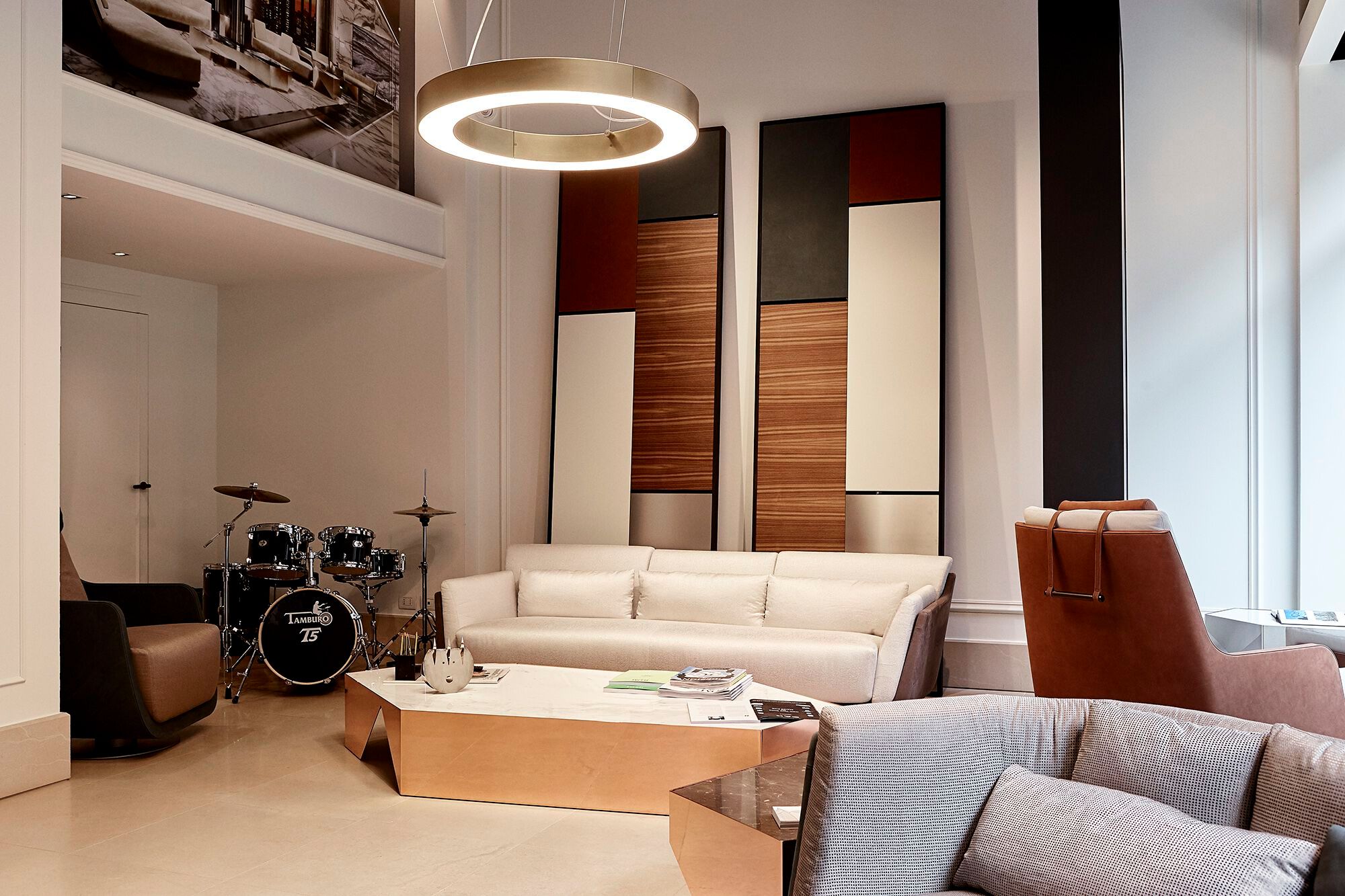 3-местный диван из ткани и кожи OAK New York Suite ARCH-00098208 - Вид №4