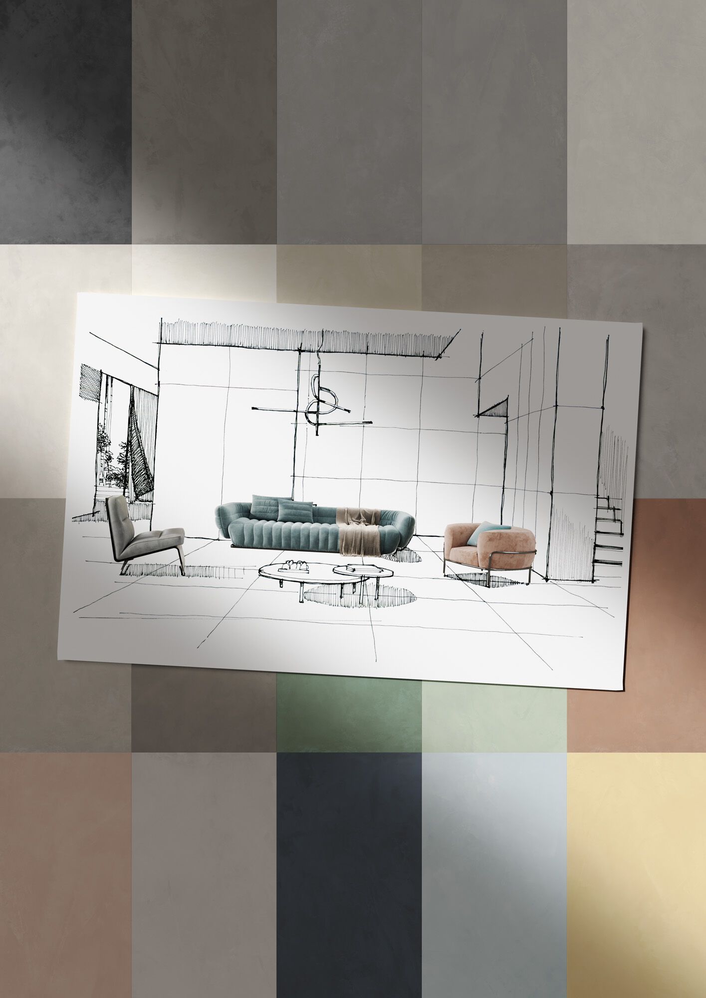 Пол / керамогранит с эффектом смолы Ceramiche Caesar Join ARCH-00055253 - Вид №18