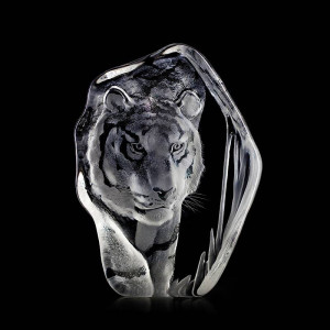 33378 Скульптура из прозрачного хрусталя "Тигр", 160/220 мм. Maleras