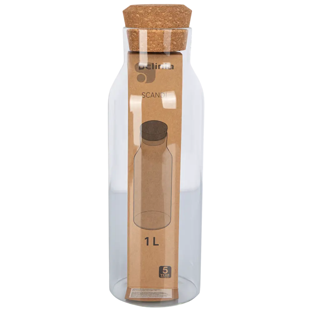Бутылка с пробкой Delinia 1 л стекло прозрачный STLM-2175393 - Вид №4
