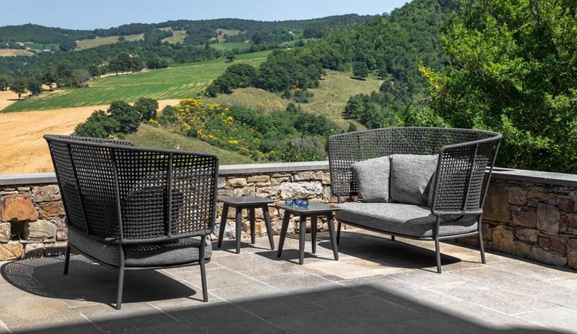 Talenti Садовый диван из ткани с высокой спинкой Moon alu sun-id-1383611 - Вид №2