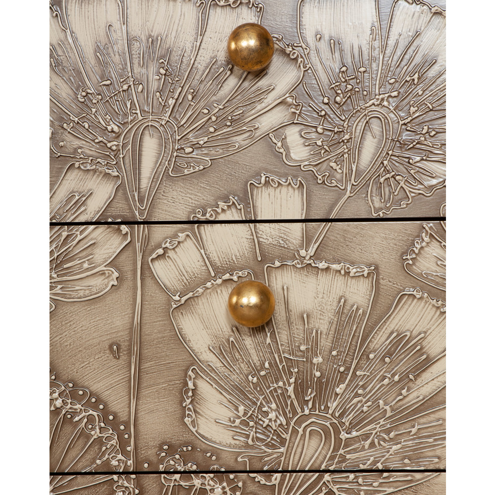 11558 Комод Маки 3 Каштан BOGACHO 4627155818494 - Вид №2