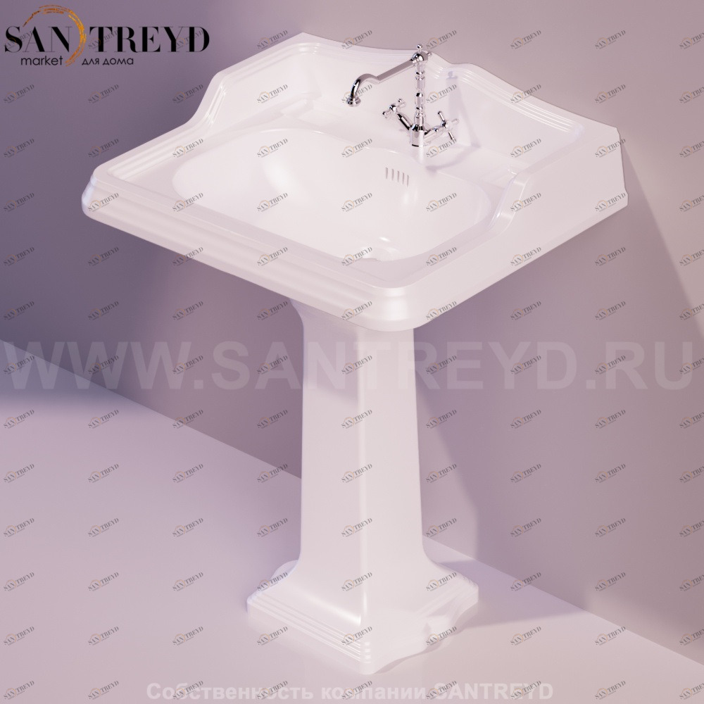 AR824BIANCO Подвесная раковина настенная прямоугольная Simas Arcade белая