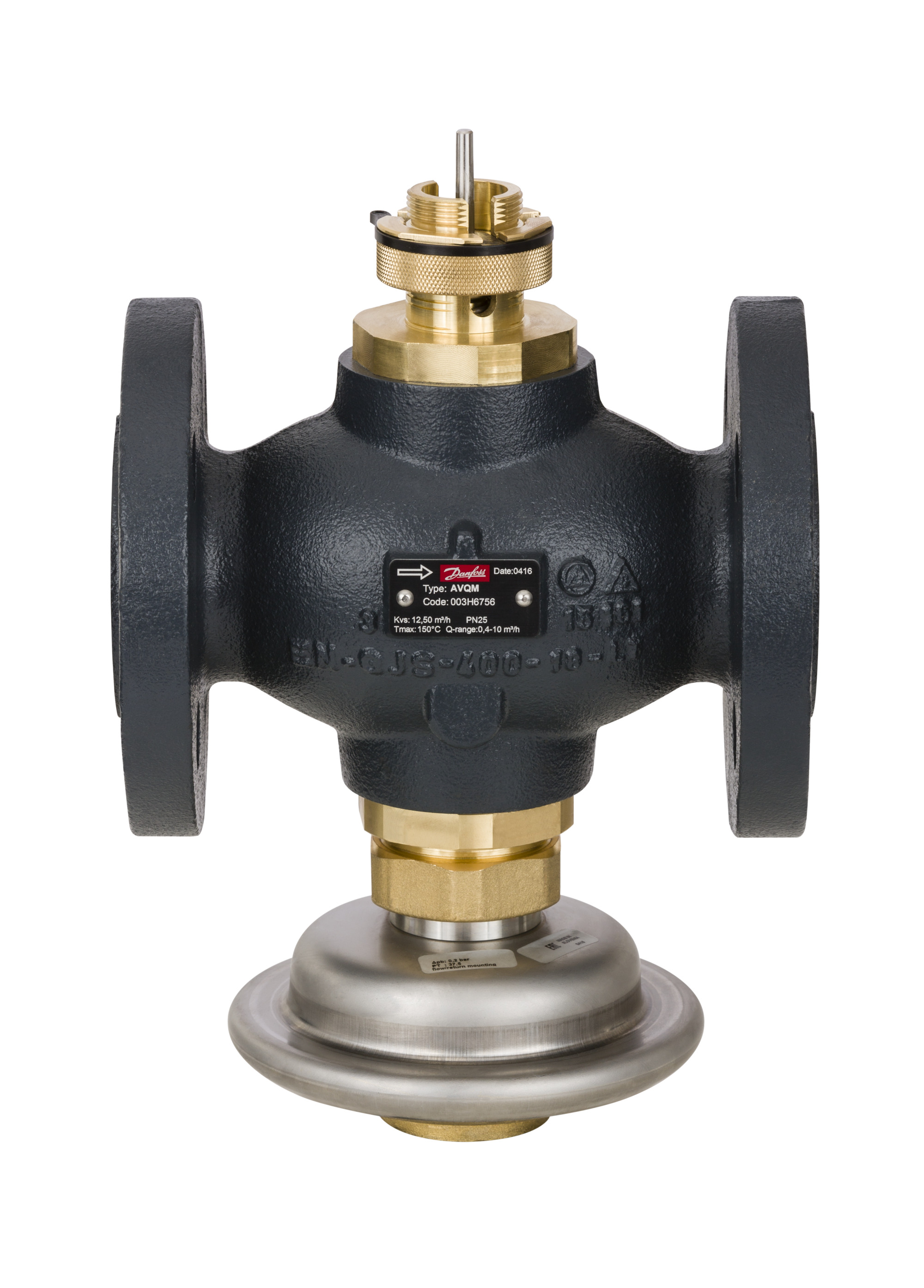 Danfoss Клапан регулирующий комбинированный AVQM с наружной резьбой или фланцевый Комб. р-рAVQM PN25 20/6,3//0,2/резьб. 003H6751  - Вид №49