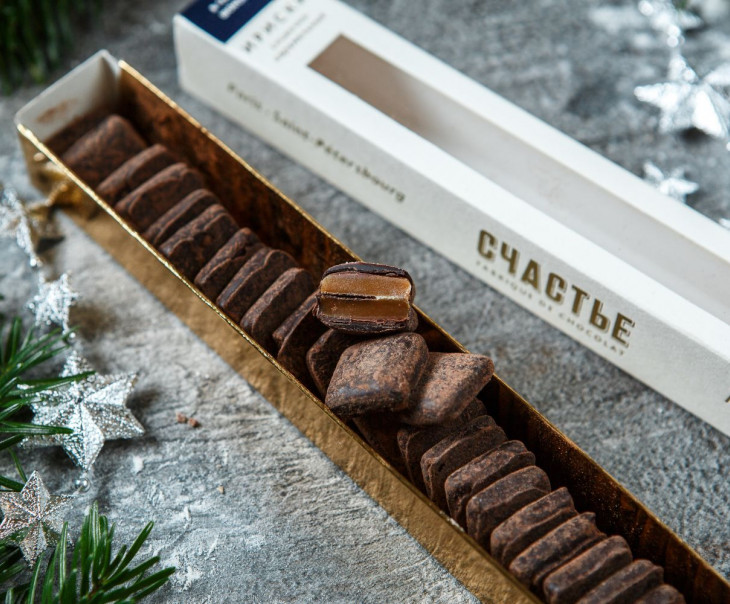 5657 Ириски сливочно-карамельные в горьком шоколаде Вкусляндия  - Вид №1