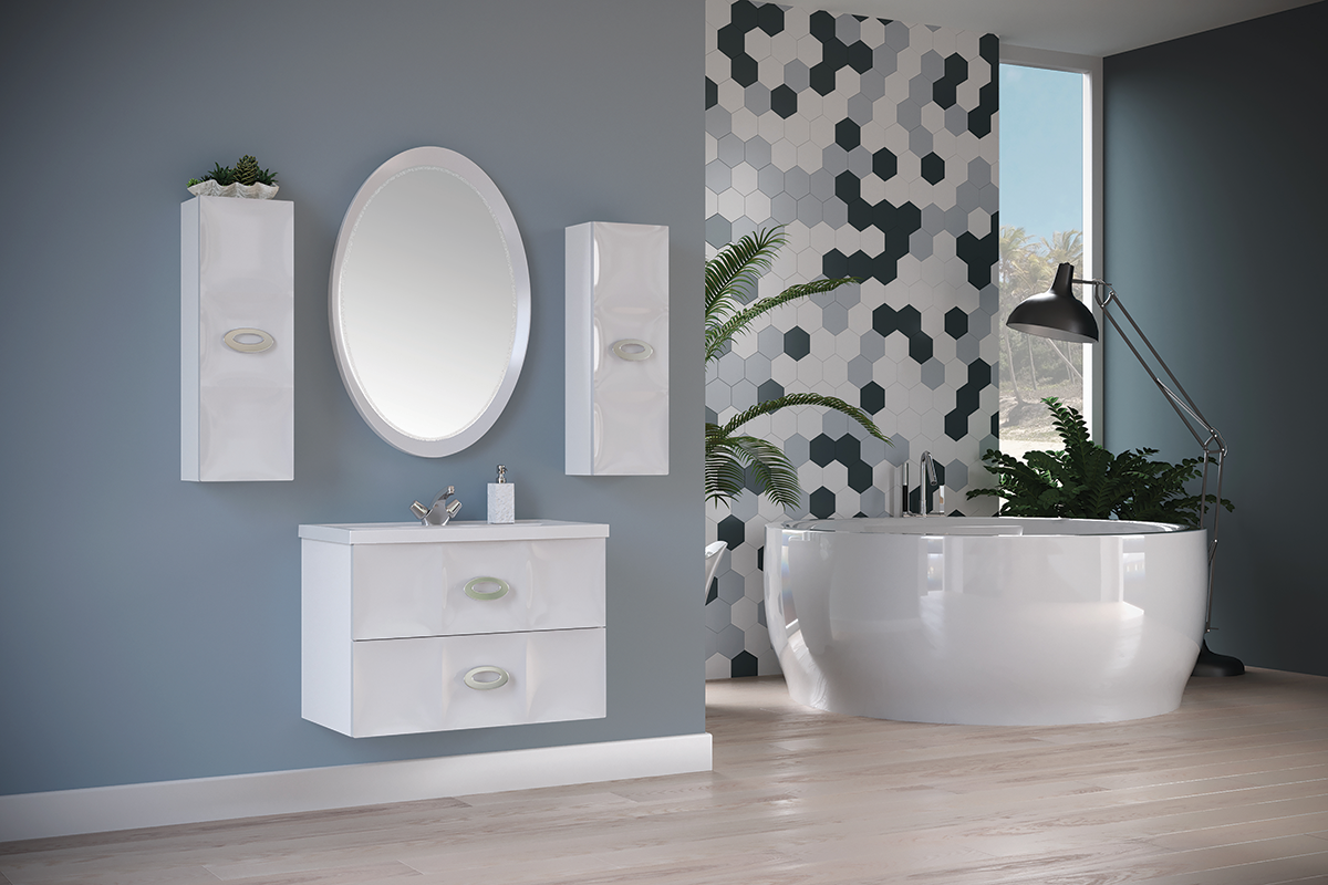 У73235 Зеркало Arrondi/Bonne 60 White 1 Marka Art - Вид №2