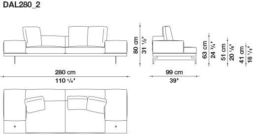 B&B Italia 3-х местный тканевый диван с шезлонгом Dock sun-id-1355318 - Вид №192
