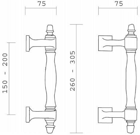 Pasini Ручка из латуни  L651  - Вид №2