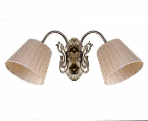 Бра с абажуром на 2 лампы бежевое "Шерил" 10452.02.05.02 SEVEN FIRES ШЕРИЛ 00-3931577 Бежевый;бронза