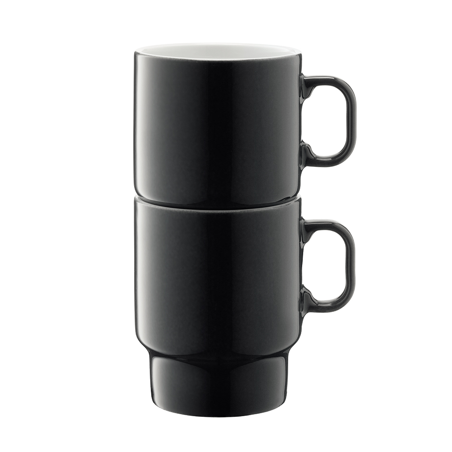 Набор из 2 чашек для капучино 380 мл серый Utility LSA INTERNATIONAL UTILITY 00-3863557 Серый  - Вид №5