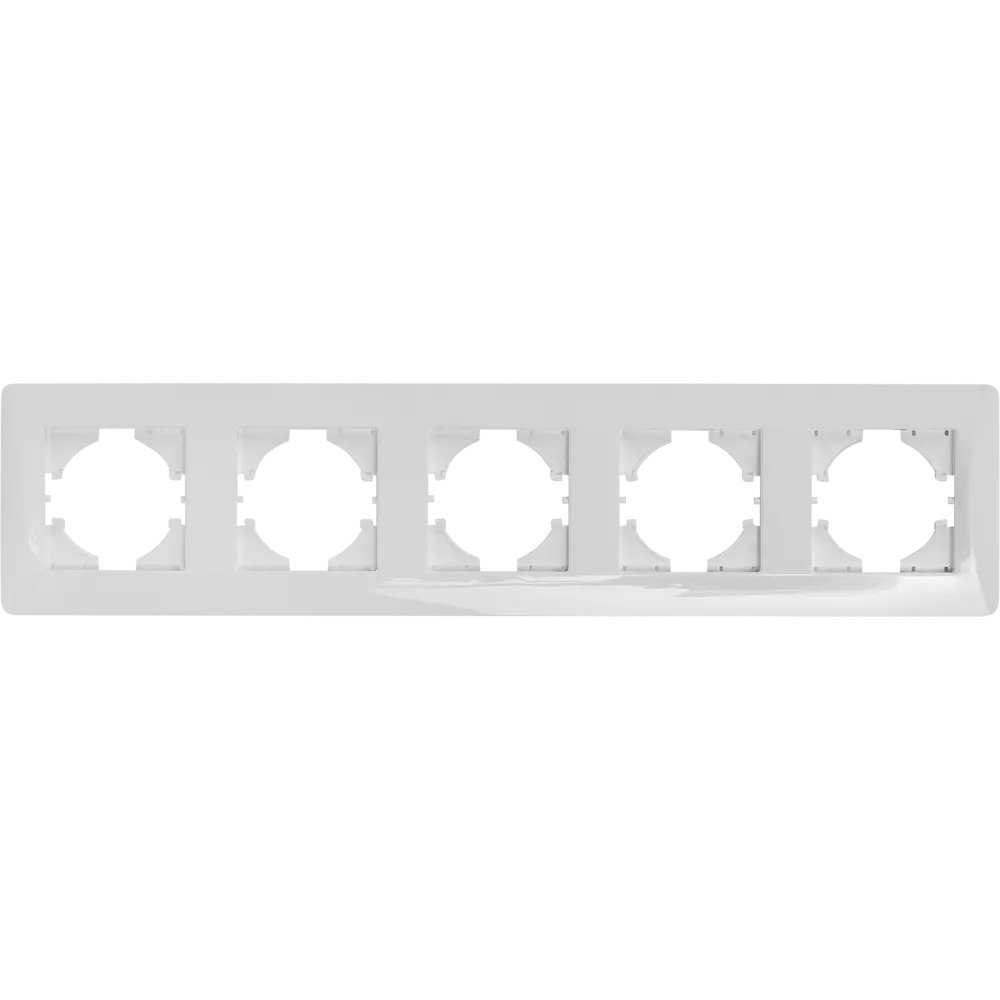 Рамка GUSI Electric Ugra для розеток и выключателей - 5 постов, белый глянец 83865079 STLM-0045247