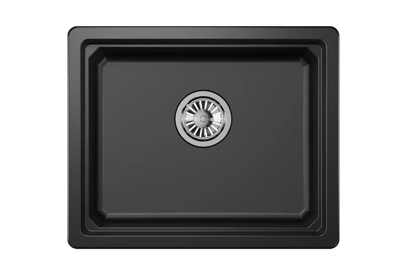 KS-5501U, ШВАРЦ (чёрный металлик), кухонная мойка, кварц GRANULA Kitchen Space 5501U-ST310 - Вид №2