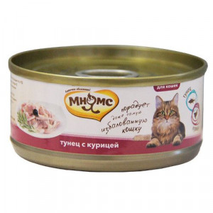 ПР0030900*24 Корм для кошек Тунец с курицей в нежном желе конс. 70г (упаковка - 24 шт) МНЯМС