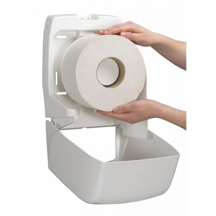6958 Kimberly Clark Диспенсер для туалетной бумаги в больших рулонах из пластика белый Kimberly Clark Professional Aquarius mini Jumbo 6958 белый  - Вид №2