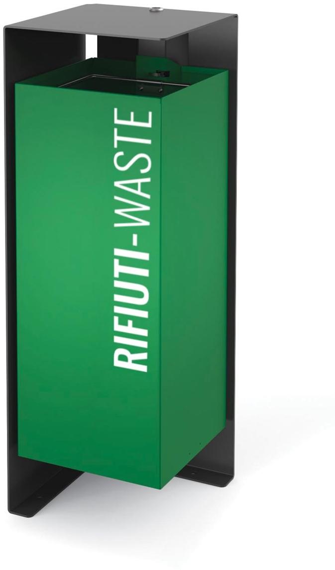 City Design Урна из оцинкованной стали с крышкой для раздельного сбора мусора sun-id-1467102 - Вид №2