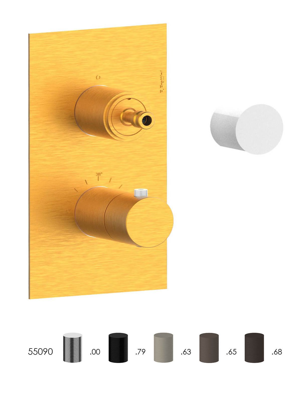 Встраиваемый термостатический смеситель для душа с 2 отверстиями Rubinetterie Frattini ARCH-00045320 - Вид №17