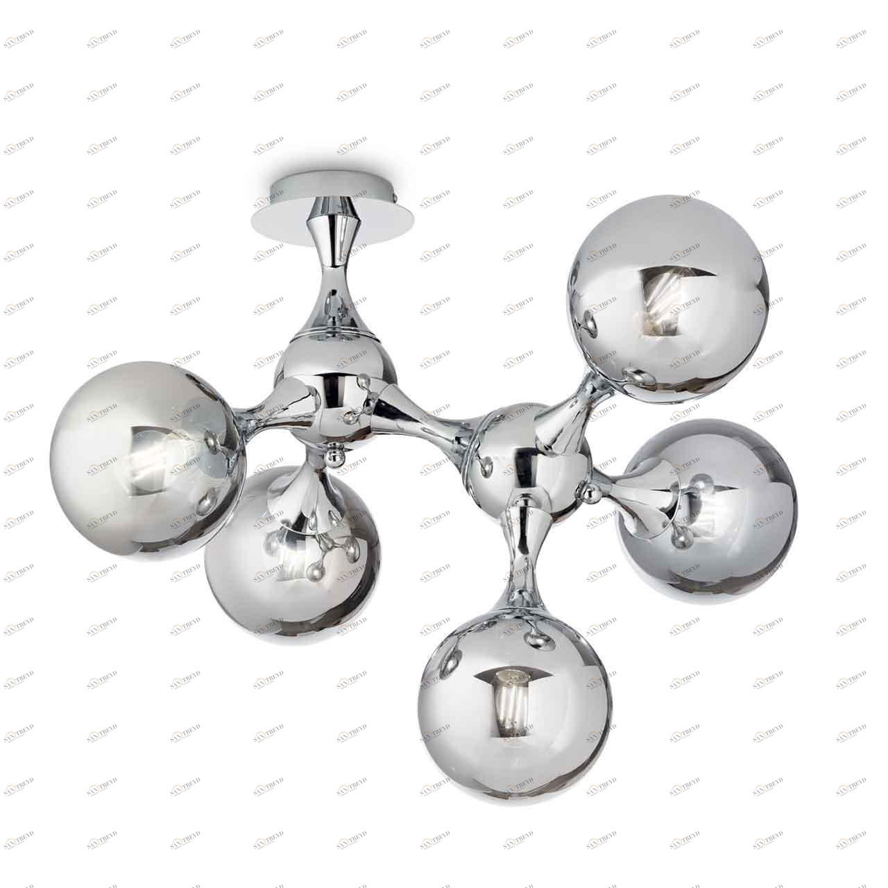 Потолочная люстра Ideal Lux Nodi Cromo PL5 IDEAL LUX ДИЗАЙНЕРСКИЕ, NODI 312532 Хром 