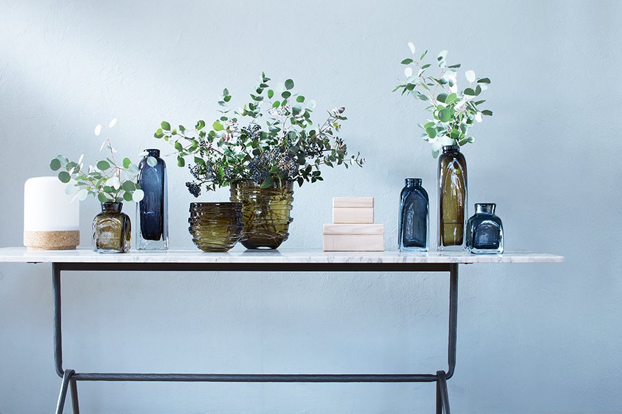 Ваза yarn 26 см тёмно-зелёная LSA INTERNATIONAL ДИЗАЙНЕРСКИЕ 253376 Зеленый  - Вид №2