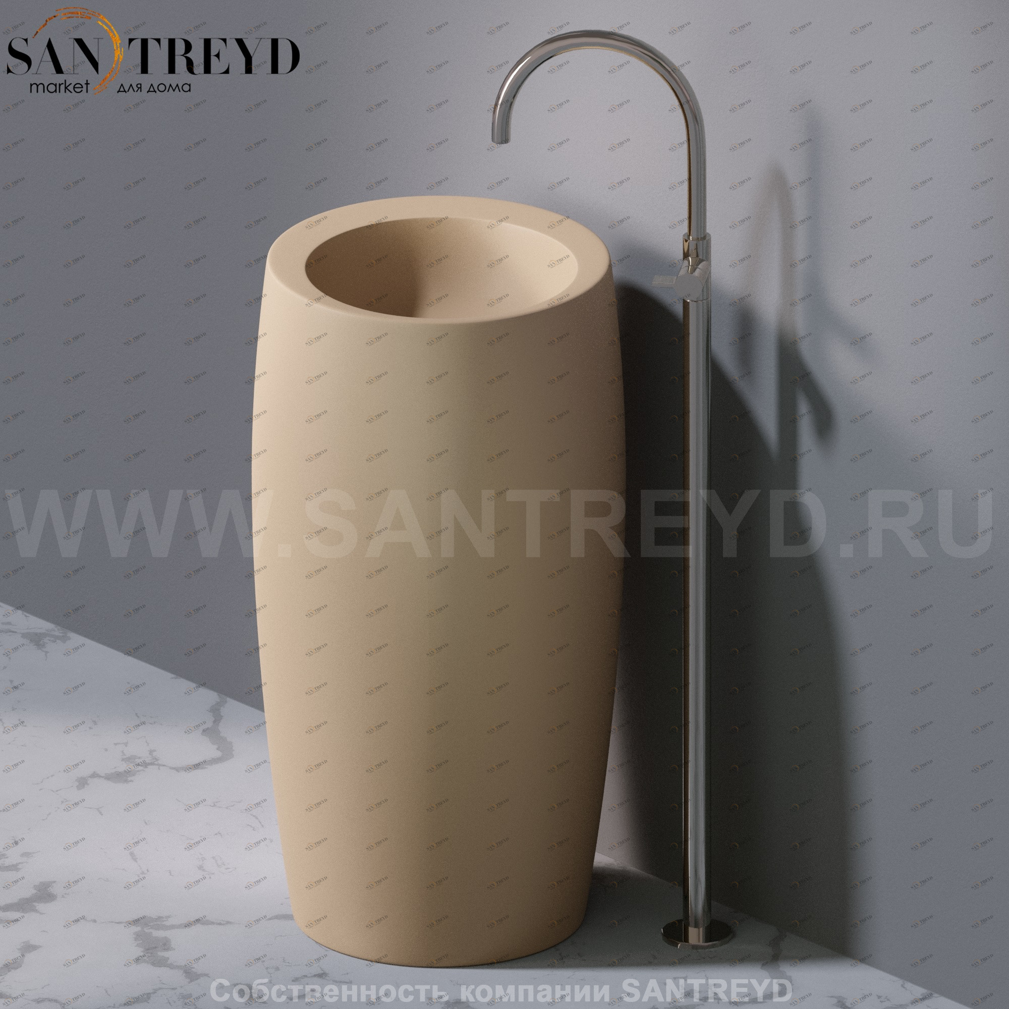 L100T0R0VT.131 Напольная раковина стоящая круглая A. e T. Italia SPOT AeT ITALIA TOTEM